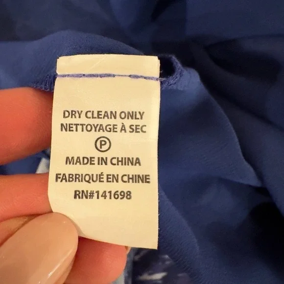 Ramy Brook Kelsie Blue Leopard Print Hi-Low Midi Dress-Tassle Belt-V Neck-Sz XS - Picture 16 of 16